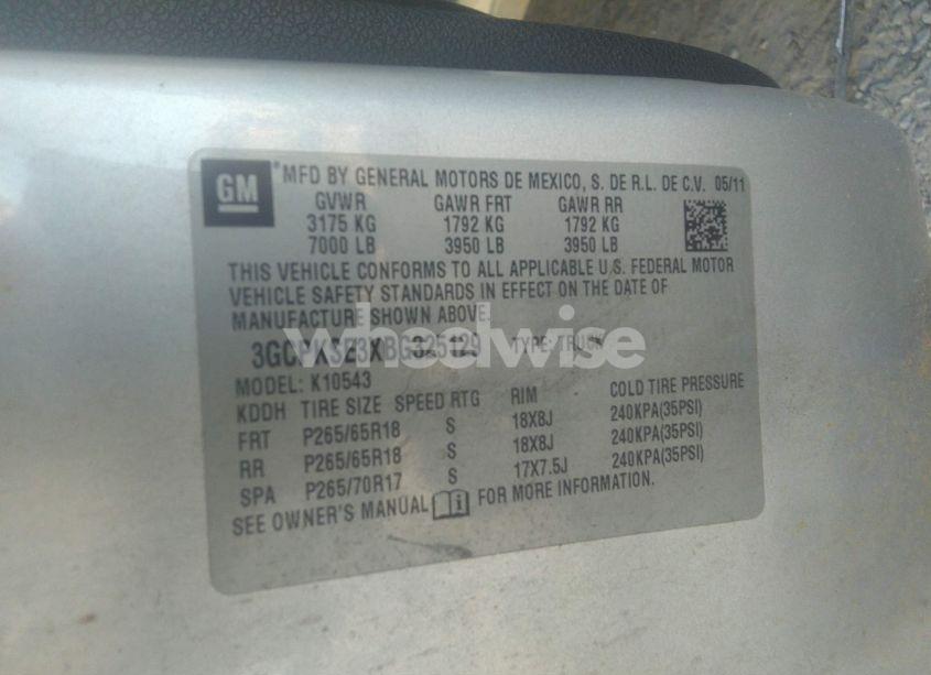 Photo 9 of 2011 Chevrolet Silverado 1500 LT (VIN 3GCPKSE3XBG325129)