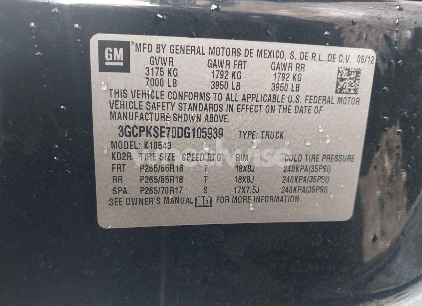 Photo 9 of 2013 Chevrolet Silverado 1500 LT (VIN 3GCPKSE70DG105939)