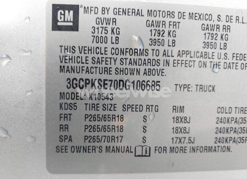 Photo 9 of 2013 Chevrolet Silverado 1500 LT (VIN 3GCPKSE70DG106685)