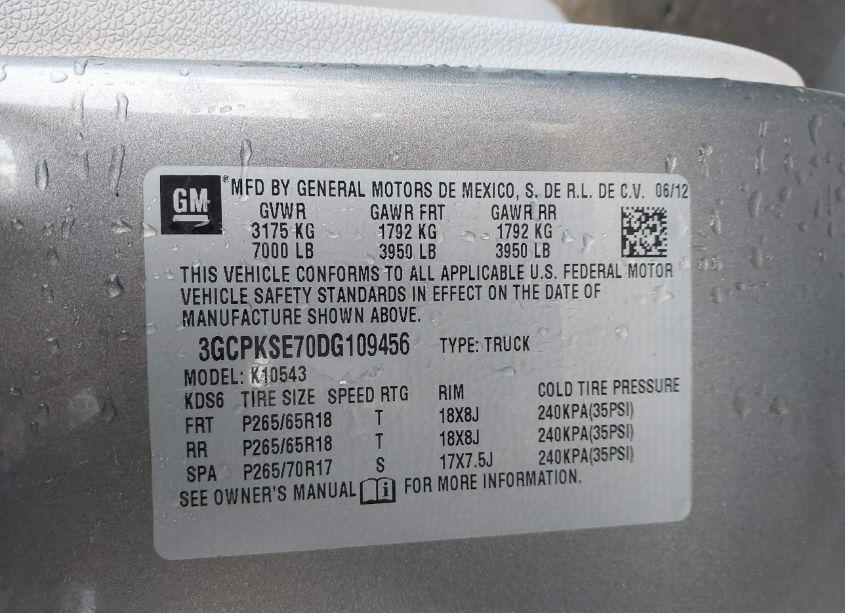 Photo 9 of 2013 Chevrolet Silverado 1500 LT (VIN 3GCPKSE70DG109456)