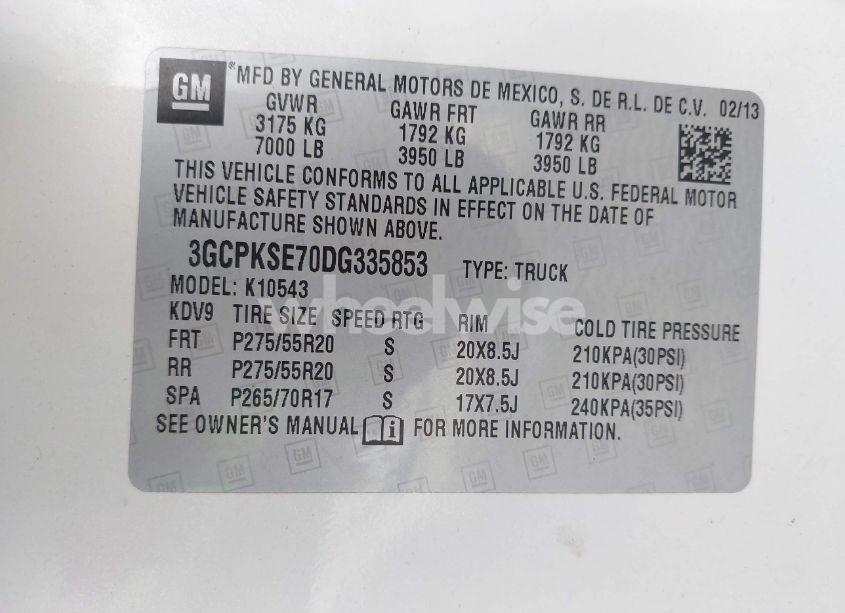 Photo 9 of 2013 Chevrolet Silverado 1500 LT (VIN 3GCPKSE70DG335853)