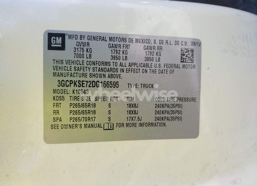 Photo 9 of 2013 Chevrolet Silverado 1500 LT (VIN 3GCPKSE72DG166595)