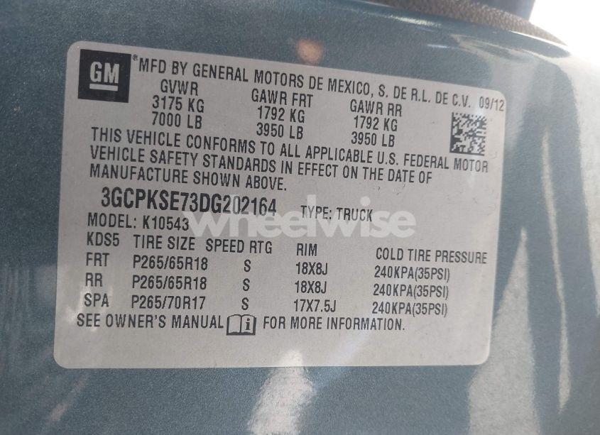 Photo 9 of 2013 Chevrolet Silverado 1500 LT (VIN 3GCPKSE73DG202164)
