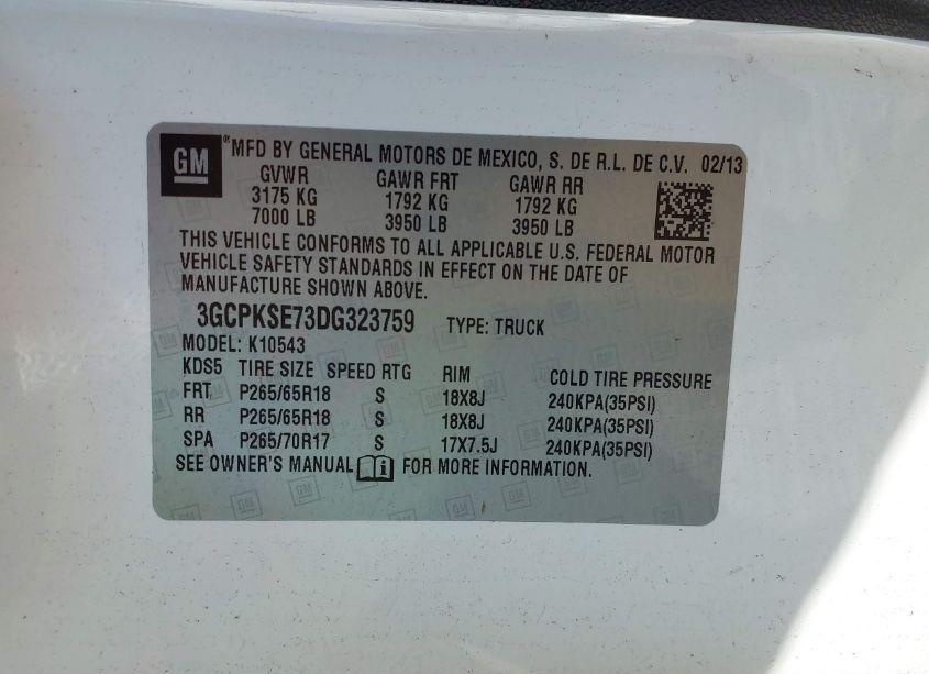 Photo 9 of 2013 Chevrolet Silverado 1500 LT (VIN 3GCPKSE73DG323759)