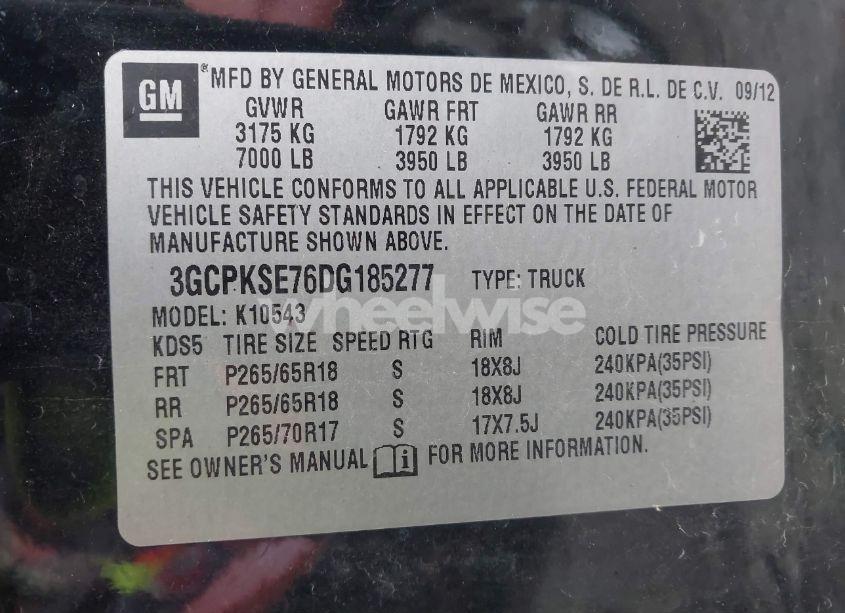 Photo 9 of 2013 Chevrolet Silverado 1500 LT (VIN 3GCPKSE76DG185277)