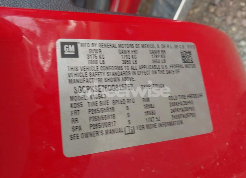 Photo 9 of 2013 Chevrolet Silverado 1500 LT (VIN 3GCPKSE76DG315767)