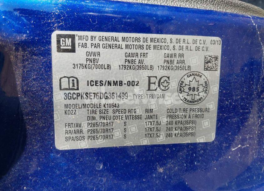 Photo 9 of 2013 Chevrolet Silverado 1500 LT (VIN 3GCPKSE76DG361499)