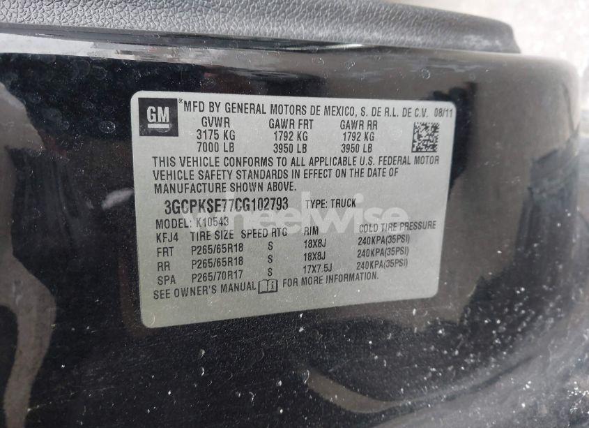 Photo 9 of 2012 Chevrolet Silverado 1500 LT (VIN 3GCPKSE77CG102793)