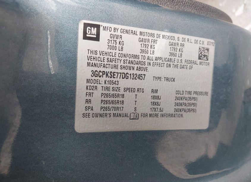 Photo 9 of 2013 Chevrolet Silverado 1500 LT (VIN 3GCPKSE77DG132457)