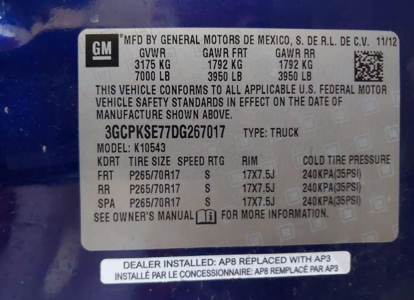 Photo 9 of 2013 Chevrolet Silverado 1500 LT (VIN 3GCPKSE77DG267017)