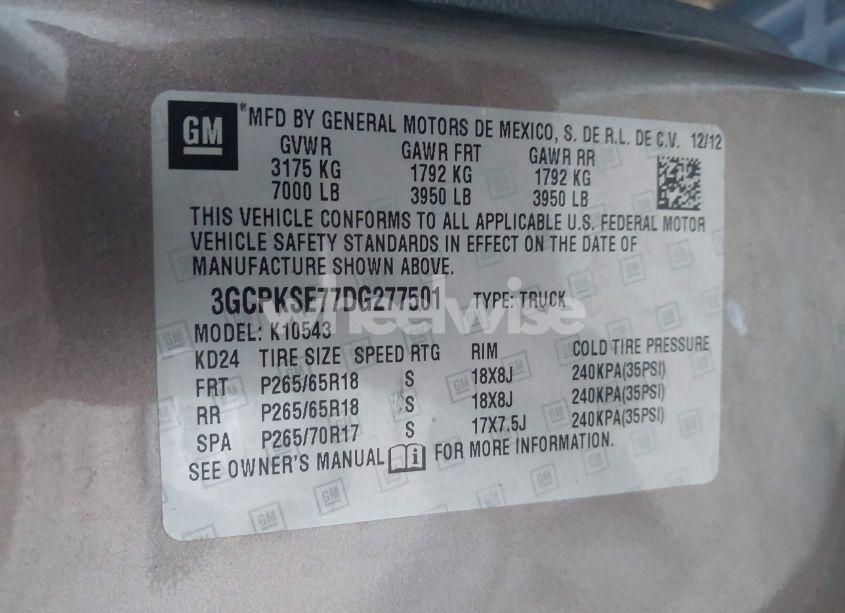 Photo 9 of 2013 Chevrolet Silverado 1500 LT (VIN 3GCPKSE77DG277501)