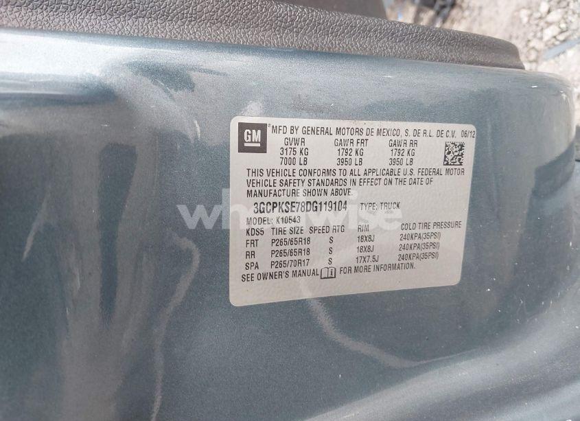 Photo 9 of 2013 Chevrolet Silverado 1500 LT (VIN 3GCPKSE78DG119104)