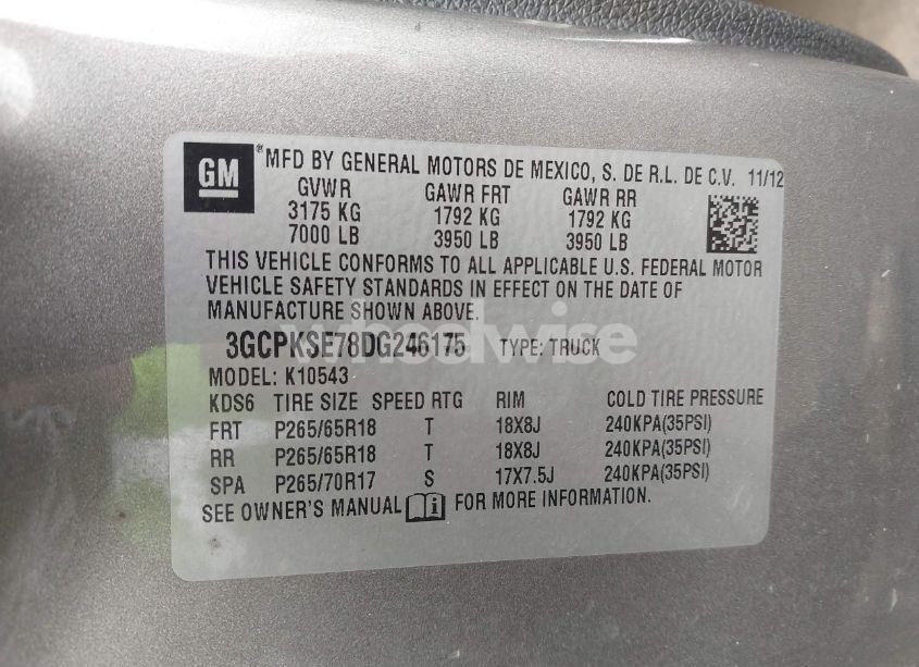 Photo 9 of 2013 Chevrolet Silverado 1500 LT (VIN 3GCPKSE78DG246175)