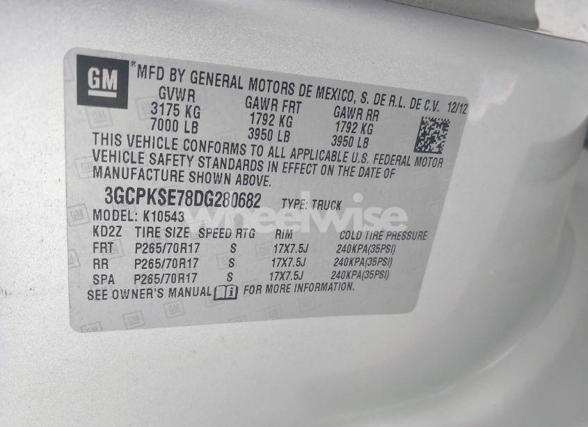 Photo 9 of 2013 Chevrolet Silverado 1500 LT (VIN 3GCPKSE78DG280682)