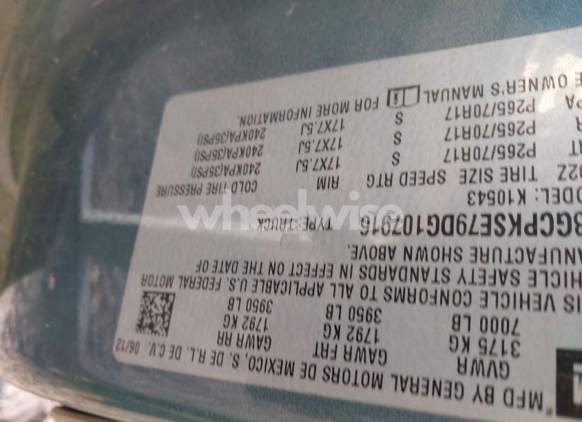 Photo 9 of 2013 Chevrolet Silverado 1500 LT (VIN 3GCPKSE79DG107916)