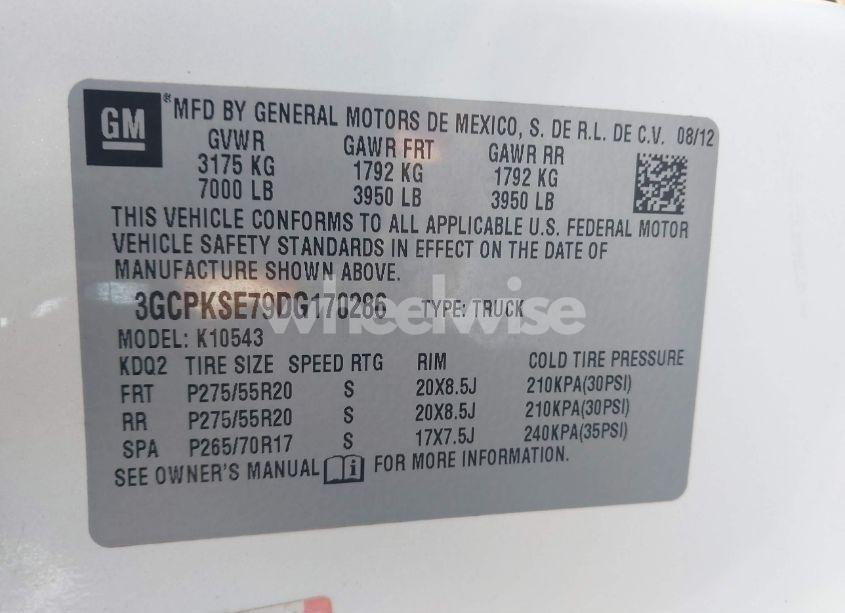 Photo 9 of 2013 Chevrolet Silverado 1500 LT (VIN 3GCPKSE79DG170286)