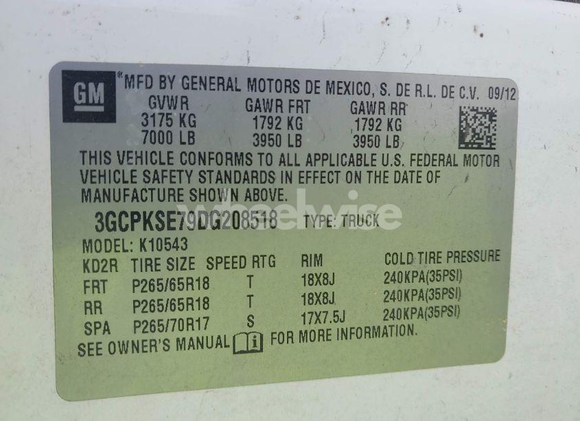 Photo 9 of 2013 Chevrolet Silverado 1500 LT (VIN 3GCPKSE79DG208518)