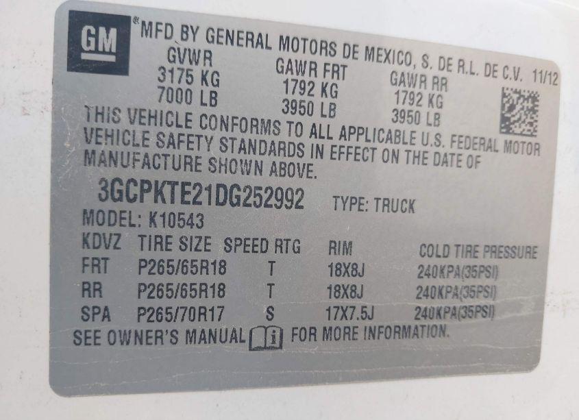 Photo 9 of 2013 Chevrolet Silverado 1500 LTZ (VIN 3GCPKTE21DG252992)