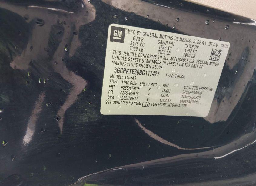 Photo 9 of 2011 Chevrolet Silverado 1500 LTZ (VIN 3GCPKTE30BG117427)