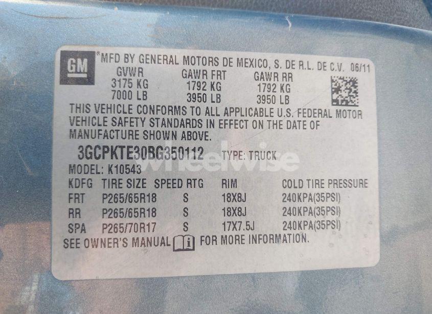 Photo 9 of 2011 Chevrolet Silverado 1500 LTZ (VIN 3GCPKTE30BG350112)