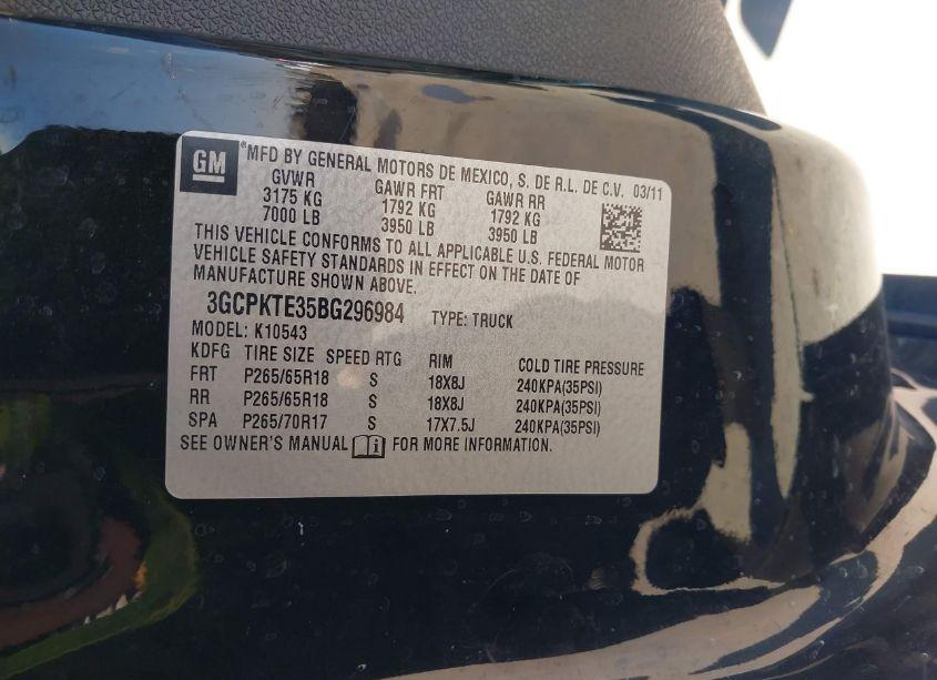 Photo 9 of 2011 Chevrolet Silverado 1500 LTZ (VIN 3GCPKTE35BG296984)