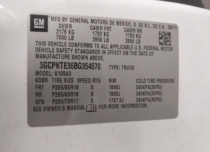 Photo 9 of 2011 Chevrolet Silverado 1500 LTZ (VIN 3GCPKTE36BG354570)