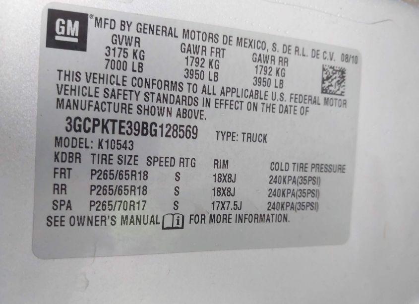 Photo 9 of 2011 Chevrolet Silverado 1500 LTZ (VIN 3GCPKTE39BG128569)