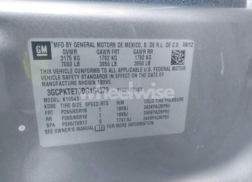 Photo 9 of 2013 Chevrolet Silverado 1500 LTZ (VIN 3GCPKTE70DG164379)