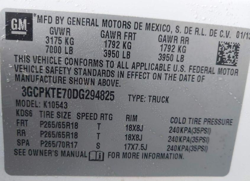 Photo 9 of 2013 Chevrolet Silverado 1500 LTZ (VIN 3GCPKTE70DG294825)