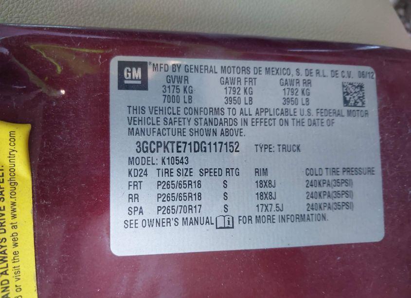 Photo 9 of 2013 Chevrolet Silverado 1500 LTZ (VIN 3GCPKTE71DG117152)