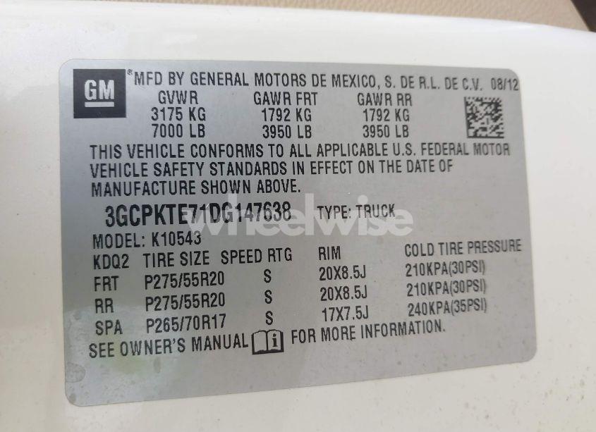 Photo 9 of 2013 Chevrolet Silverado 1500 LTZ (VIN 3GCPKTE71DG147638)