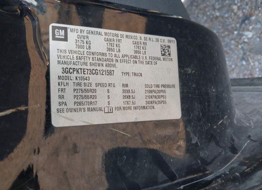 Photo 9 of 2012 Chevrolet Silverado 1500 LTZ (VIN 3GCPKTE73CG121587)