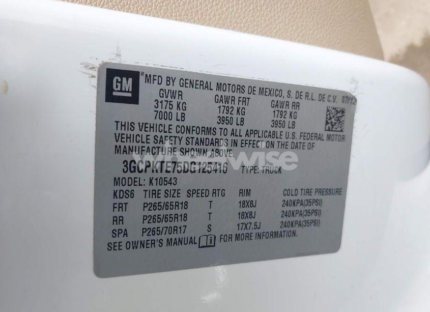 Photo 9 of 2013 Chevrolet Silverado 1500 LTZ (VIN 3GCPKTE75DG125416)