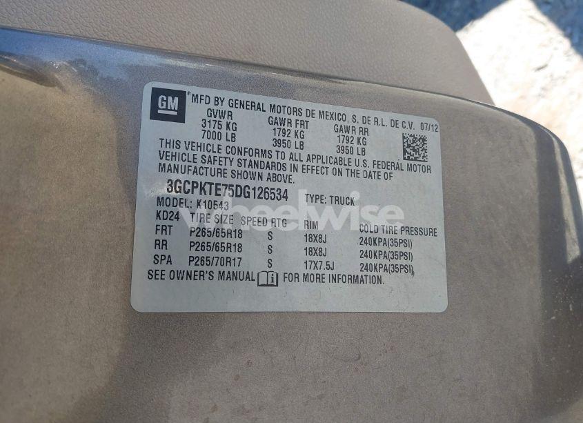 Photo 9 of 2013 Chevrolet Silverado 1500 LTZ (VIN 3GCPKTE75DG126534)