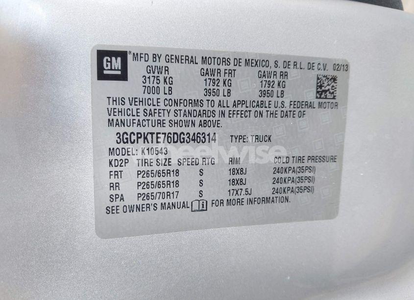 Photo 9 of 2013 Chevrolet Silverado 1500 LTZ (VIN 3GCPKTE76DG346314)