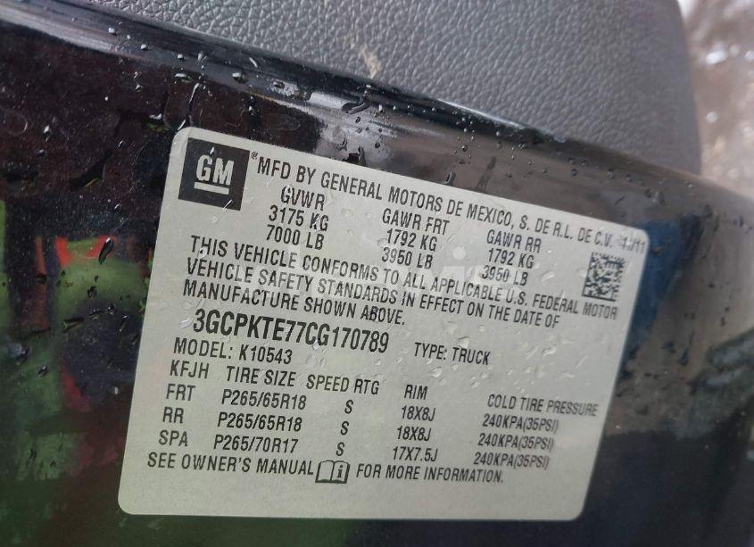 Photo 9 of 2012 Chevrolet Silverado 1500 LTZ (VIN 3GCPKTE77CG170789)