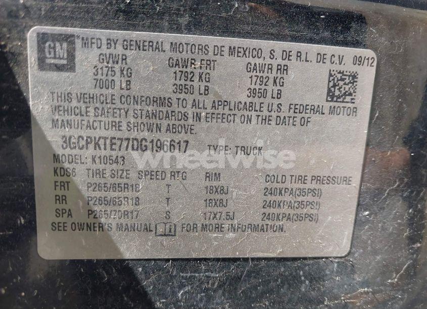 Photo 9 of 2013 Chevrolet Silverado 1500 LTZ (VIN 3GCPKTE77DG196617)
