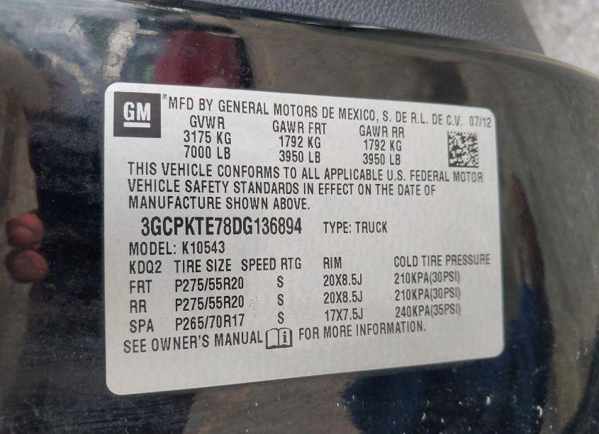 Photo 9 of 2013 Chevrolet Silverado 1500 LTZ (VIN 3GCPKTE78DG136894)