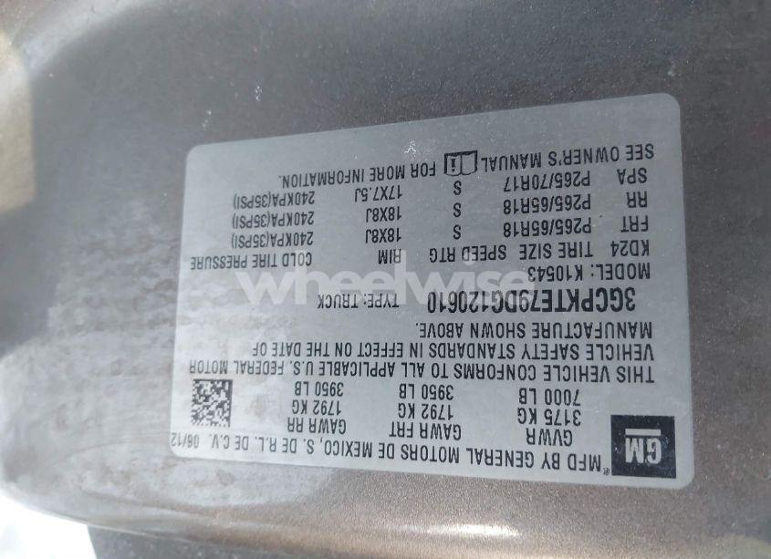 Photo 9 of 2013 Chevrolet Silverado 1500 LTZ (VIN 3GCPKTE79DG120610)