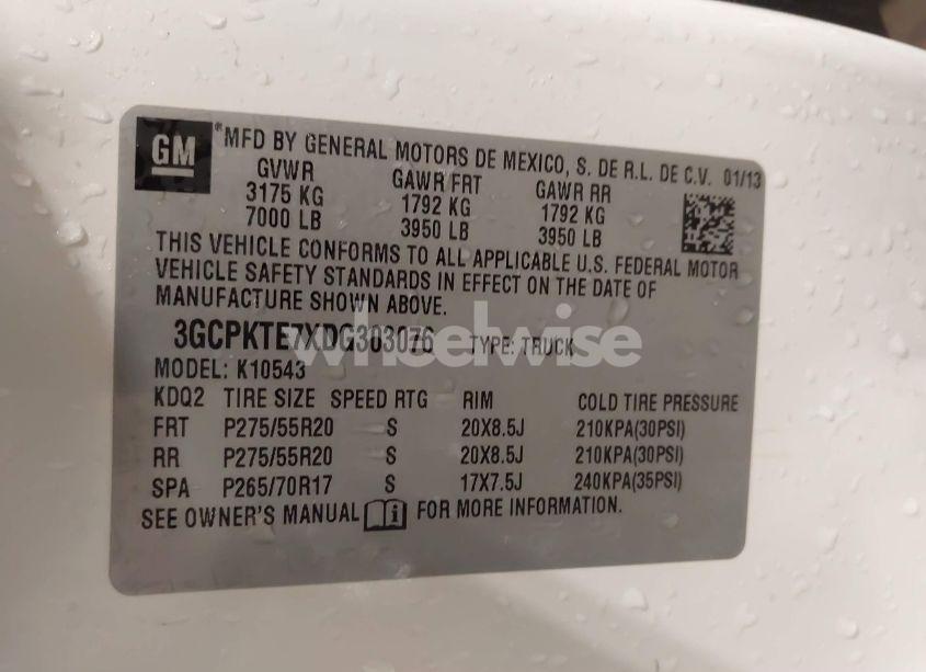 Photo 9 of 2013 Chevrolet Silverado 1500 LTZ (VIN 3GCPKTE7XDG303076)