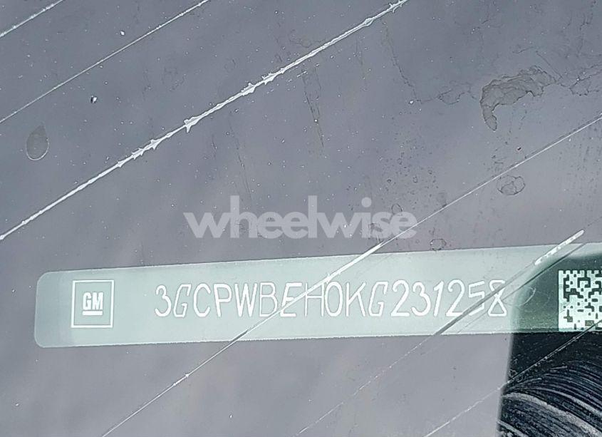 Photo 9 of 2019 Chevrolet Silverado 1500 CUSTOM (VIN 3GCPWBEH0KG231258)