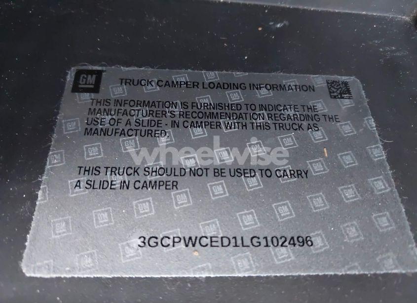 Photo 9 of 2020 Chevrolet Silverado 1500 2WD SHORT BED LT (VIN 3GCPWCED1LG102496)