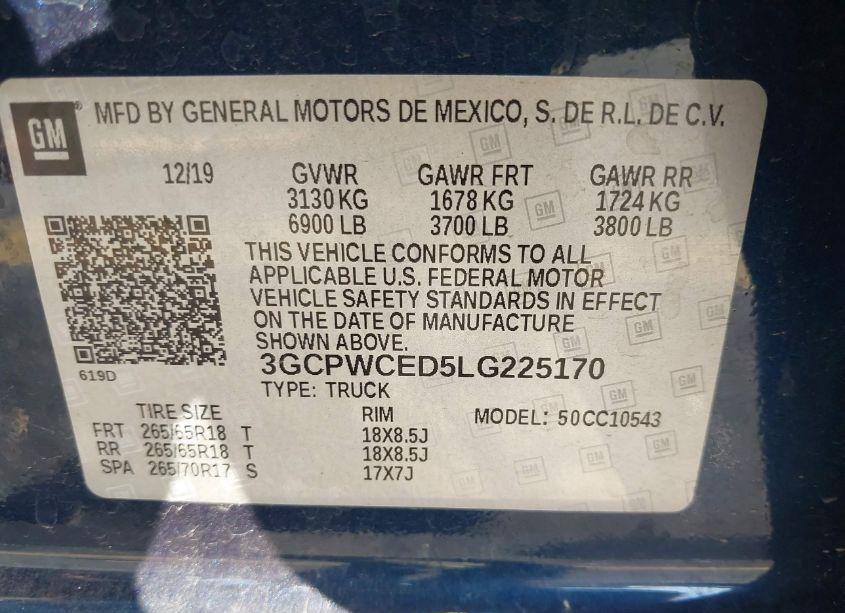 Photo 9 of 2020 Chevrolet Silverado 1500 (VIN 3GCPWCED5LG225170)