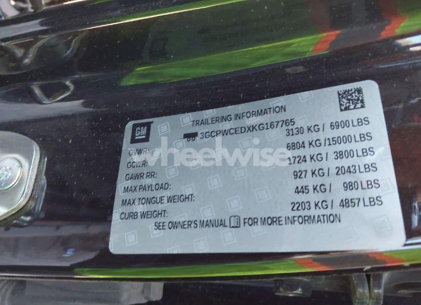 Photo 9 of 2019 Chevrolet Silverado 1500 LT (VIN 3GCPWCEDXKG167765)