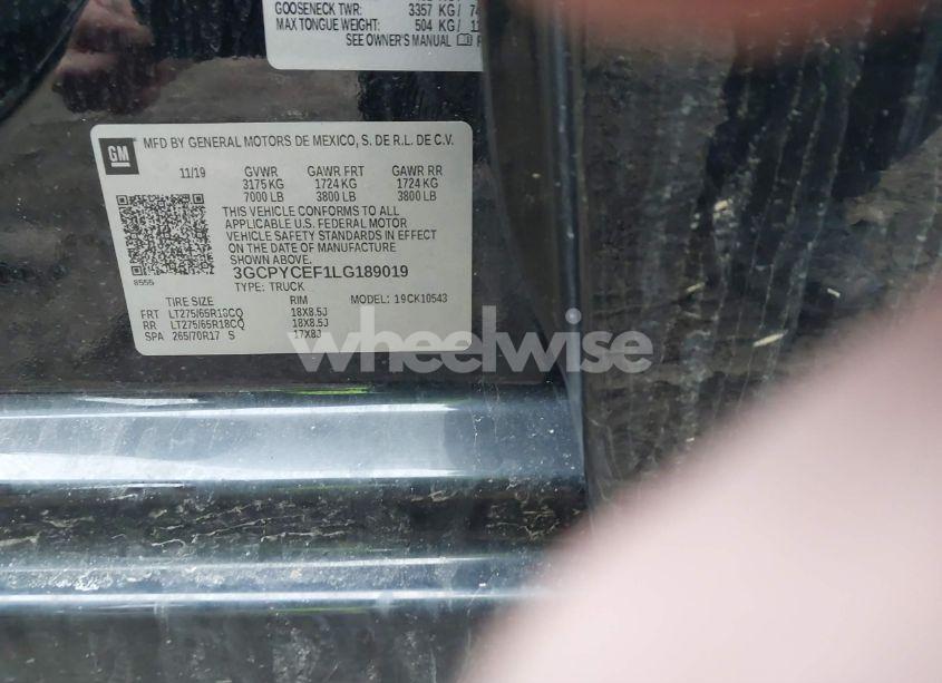 Photo 9 of 2020 Chevrolet Silverado 1500 4WD SHORT BED CUSTOM TRAIL BOSS (VIN 3GCPYCEF1LG189019)