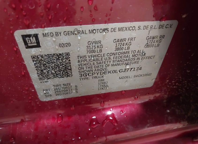 Photo 9 of 2020 Chevrolet Silverado 1500 4WD SHORT BED LT (VIN 3GCPYDEK0LG277174)