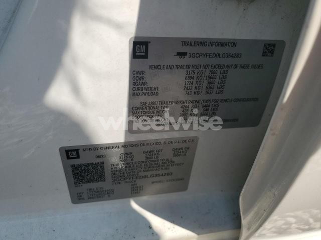 Photo 12 of 2020 CHEVROLET SILVERADO K1500 LT TRAIL BOSS (VIN 3GCPYFED0LG354283)