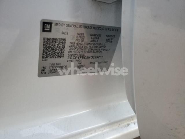 Photo 4 of 2019 CHEVROLET SILVERADO K1500 LT TRAIL BOSS (VIN 3GCPYFED2KG199251)