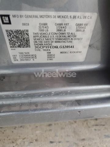 Photo 11 of 2020 CHEVROLET SILVERADO K1500 LT TRAIL BOSS (VIN 3GCPYFED6LG128541)