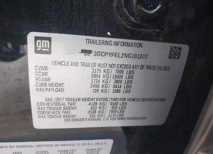 Photo 9 of 2022 Chevrolet Silverado 1500 LTD 4WD SHORT BED LT TRAIL BOSS (VIN 3GCPYFEL2NG161207)